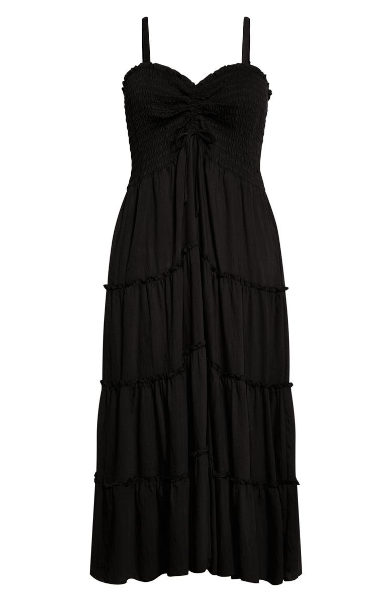 City Chic Alisa Smocked Sleeveless Maxi Dress, Alternate, color, 