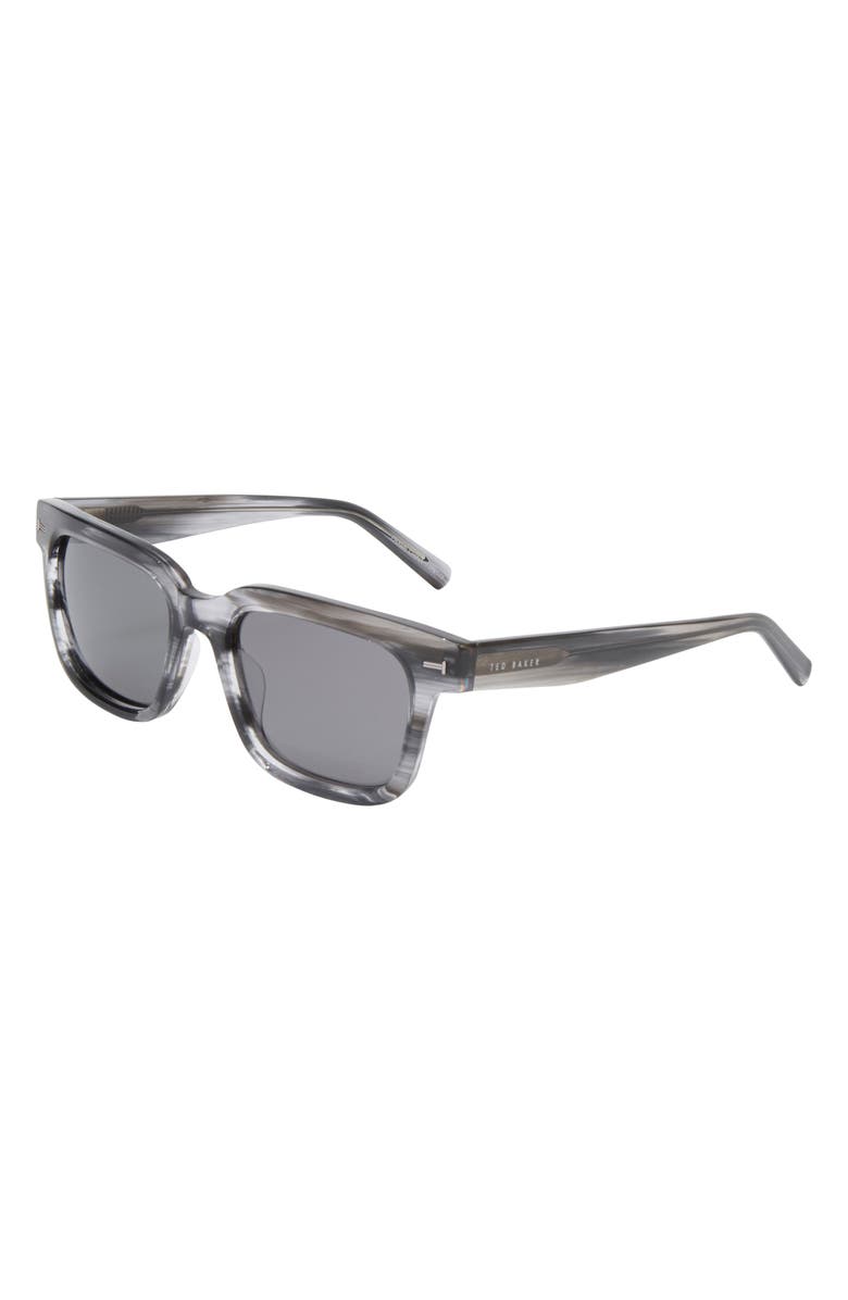 Ted Baker 54mm Polarized Square Sunglasses, Alternate, color, Grey