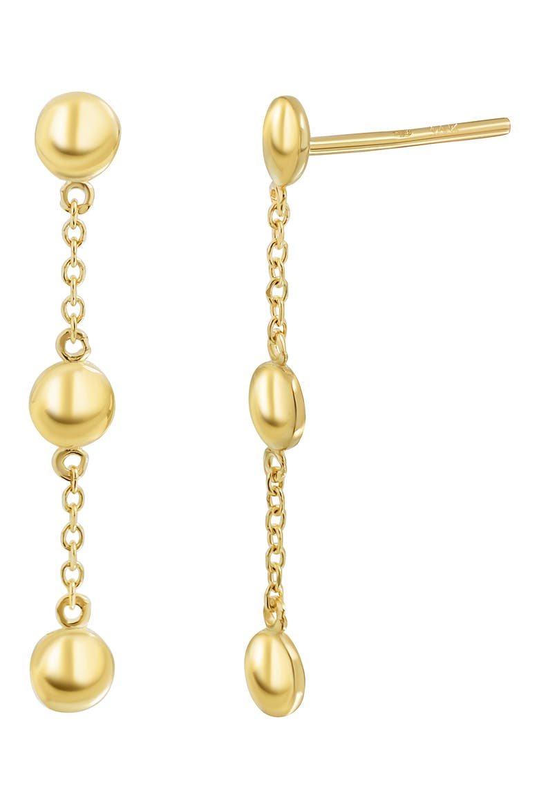 14K Gold Mykonos Chain Drop Earrings, Main, color, 14K YELLOW GOLD