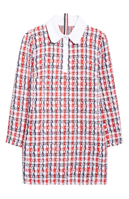 Thom Browne Checked Tweed Dress In Multi