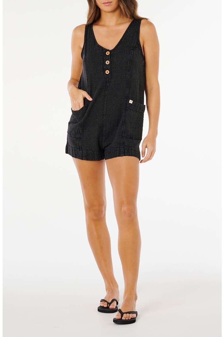 Classic Surf Romper, Main, color, BLACK