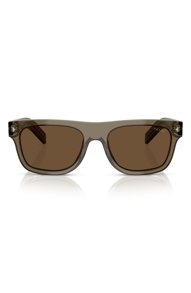 Prada 55mm Pillow Sunglasses, Main, color, Dark Brown