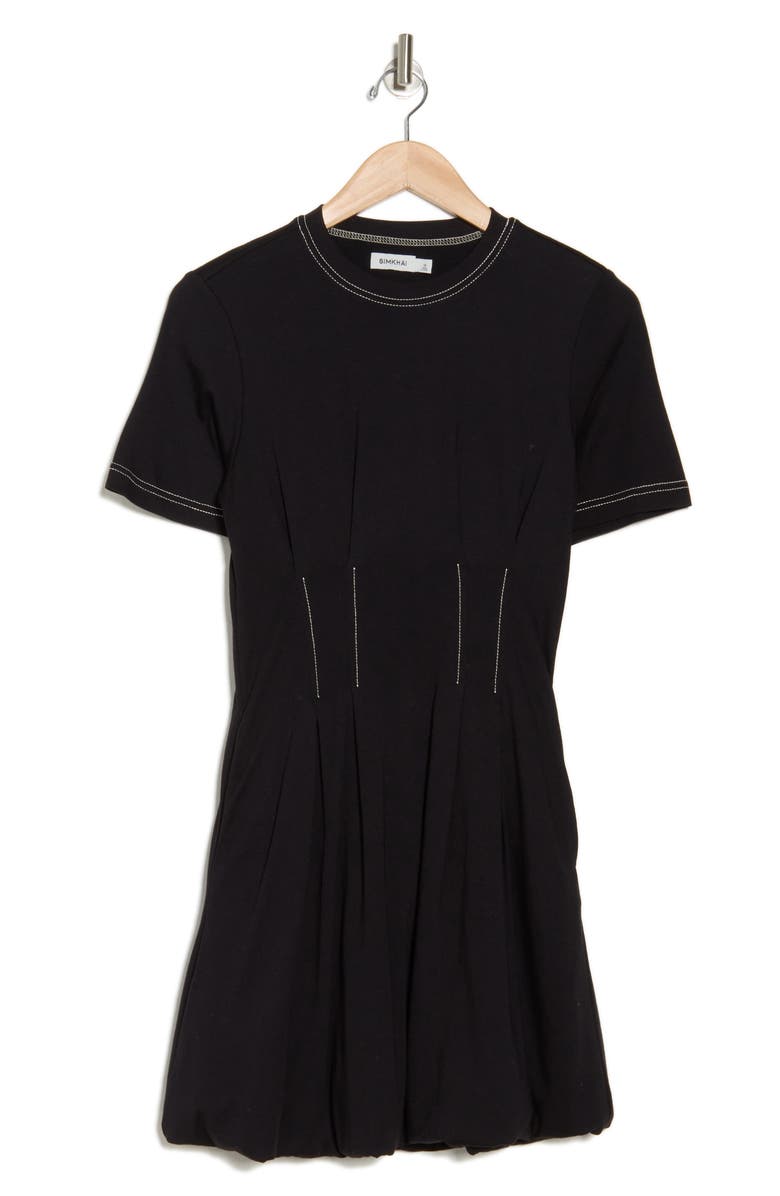 Simkhai Pearson Bubble Hem Minidress, Alternate, color, Black