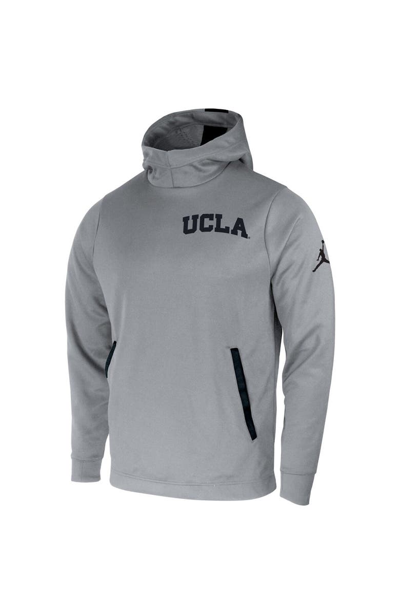 Nike Men's Jordan Brand Gray UCLA Bruins Two-Hit Performance Pullover Hoodie, Alternate, color, Gray