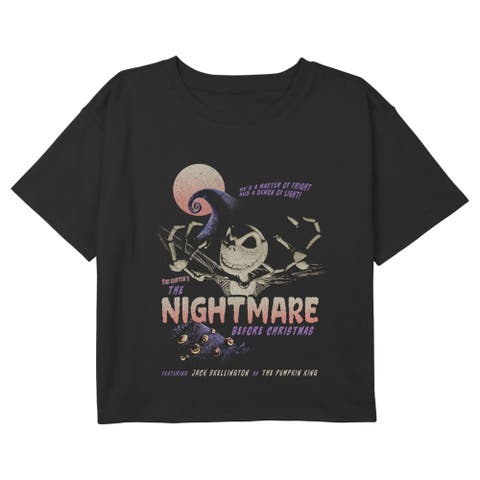 Girl's The Nightmare Before Christmas Jack Master of Fright  Graphic T-Shirt