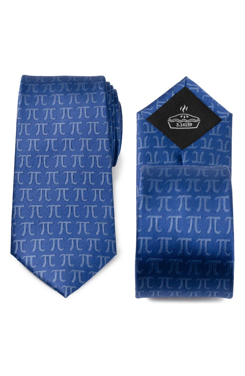 Cufflinks, Inc. Pi Mathematics Symbol Hidden Message Silk Blend Tie, Alternate, color, Blue