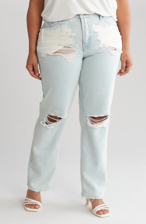 Good '90s Shredded High Waist Relaxed Jeans