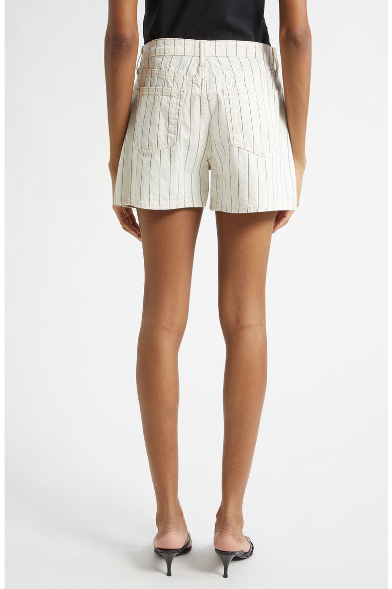 Lissania Pinstripe Shorts, Alternate, color, ECRU/ NAVY STRIPE