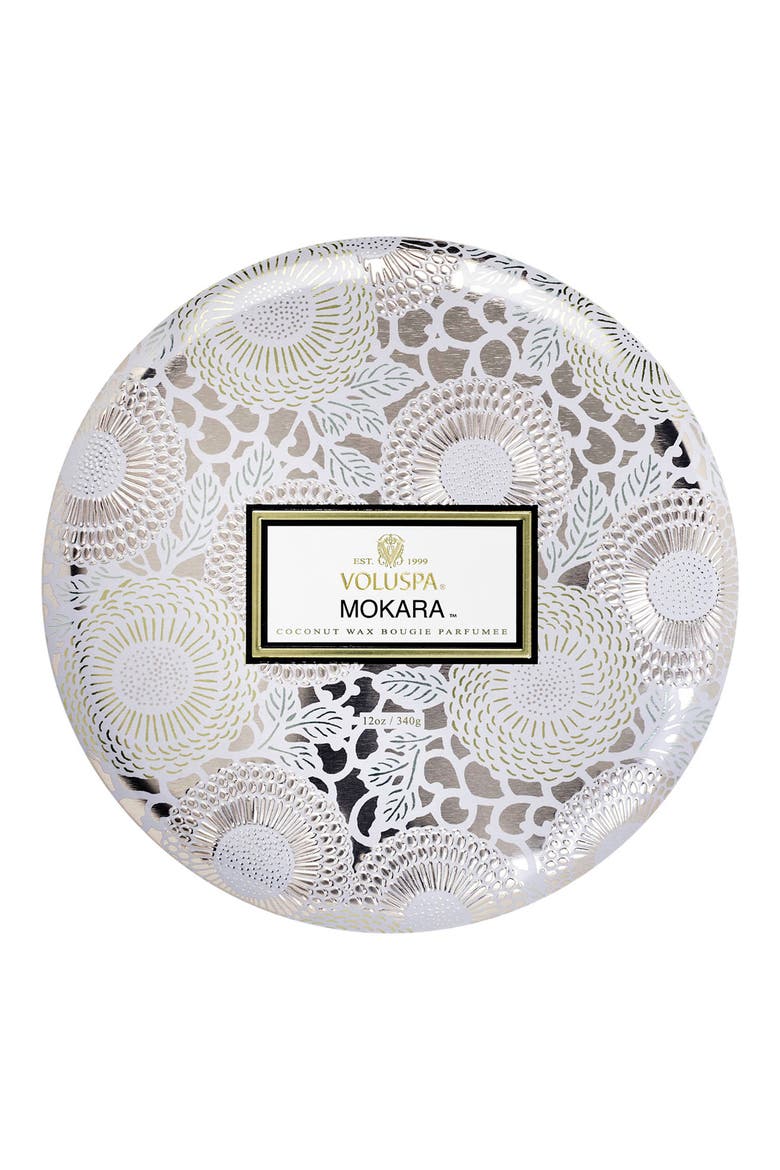 Mokara Three-Wick Tin Candle, Alternate, color, NO COLOR