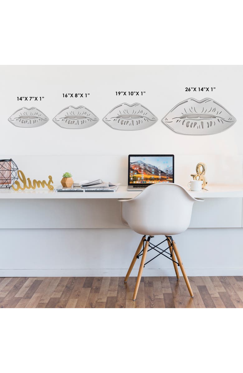 4Art Works Silver Lips Wall Art, Alternate, color,