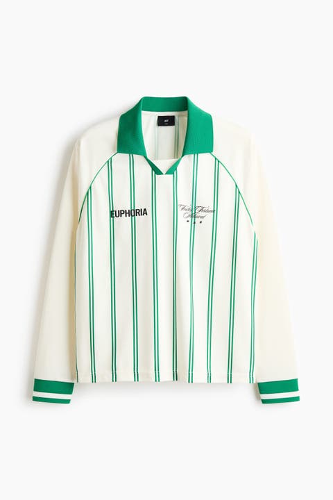 Loose Fit Printed Polo Shirt