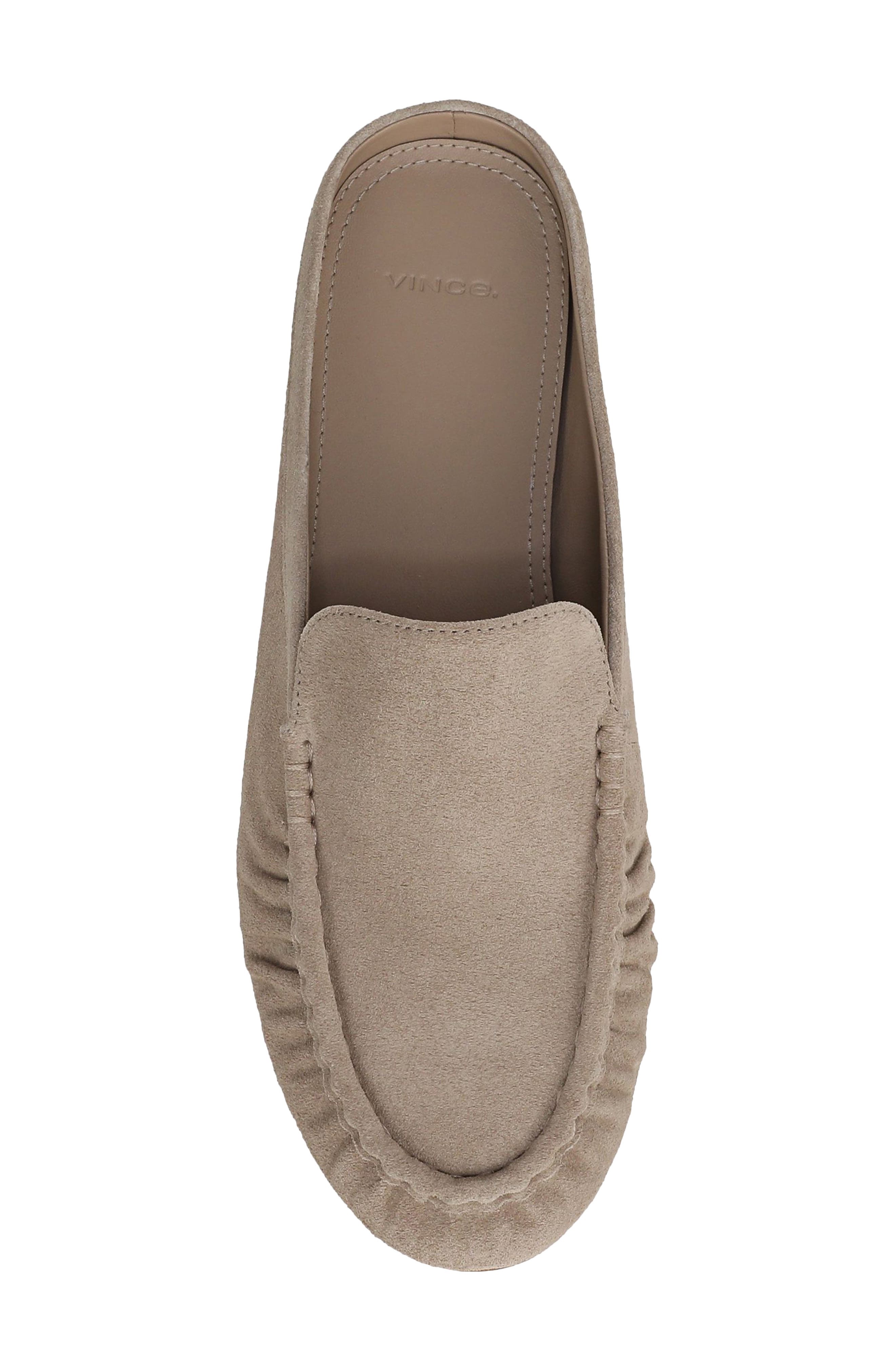 Tevin Ruched Apron Toe Mule, Alternate, color, DARK CLAY