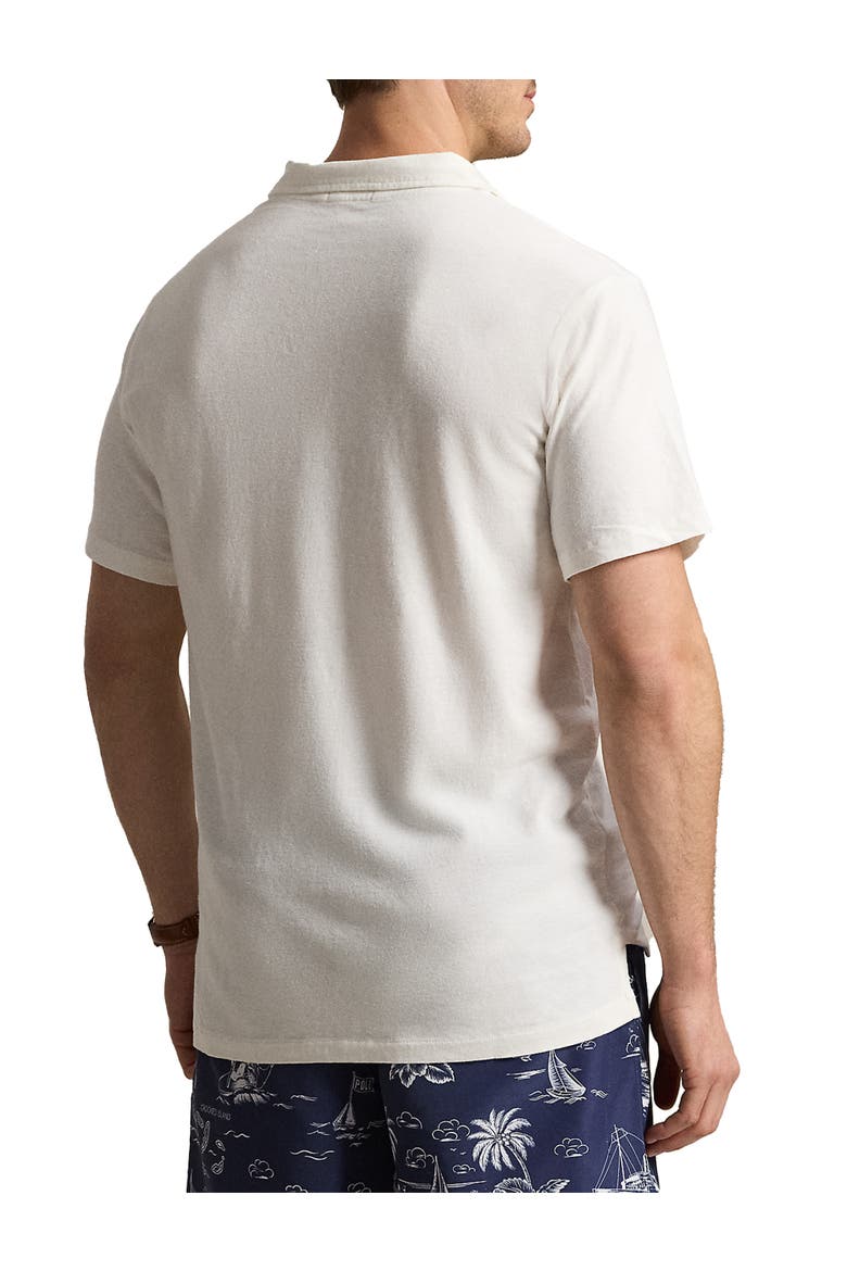 Big & Tall Cotton-Blend Johnny Collar Polo Shirt, Alternate, color, NEVIS
