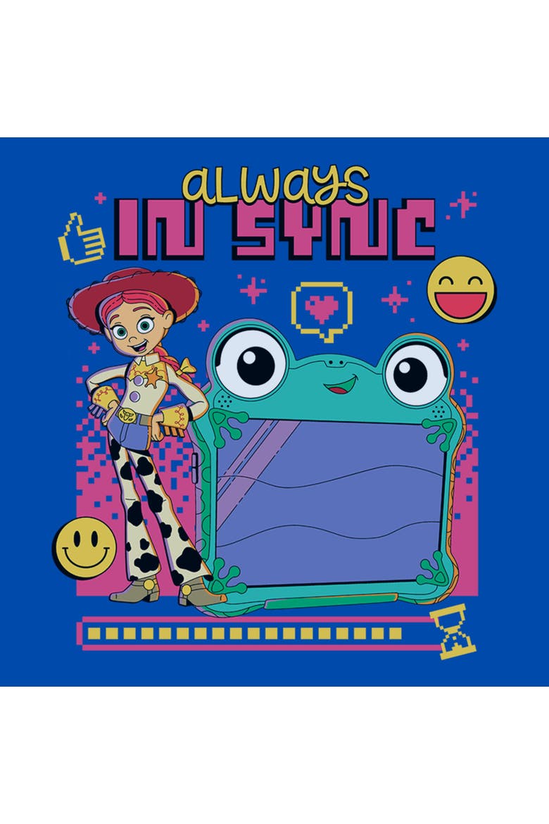 Boy's Toy Story 5 Always In Sync Lily And Jessie  Graphic T-Shirt, Alternate, color, Royal Blue
