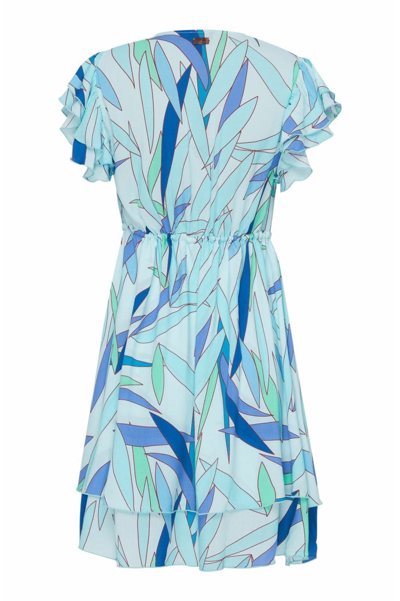 Women's Madrague Short Rayon Dress, Alternate, color, THALASSA