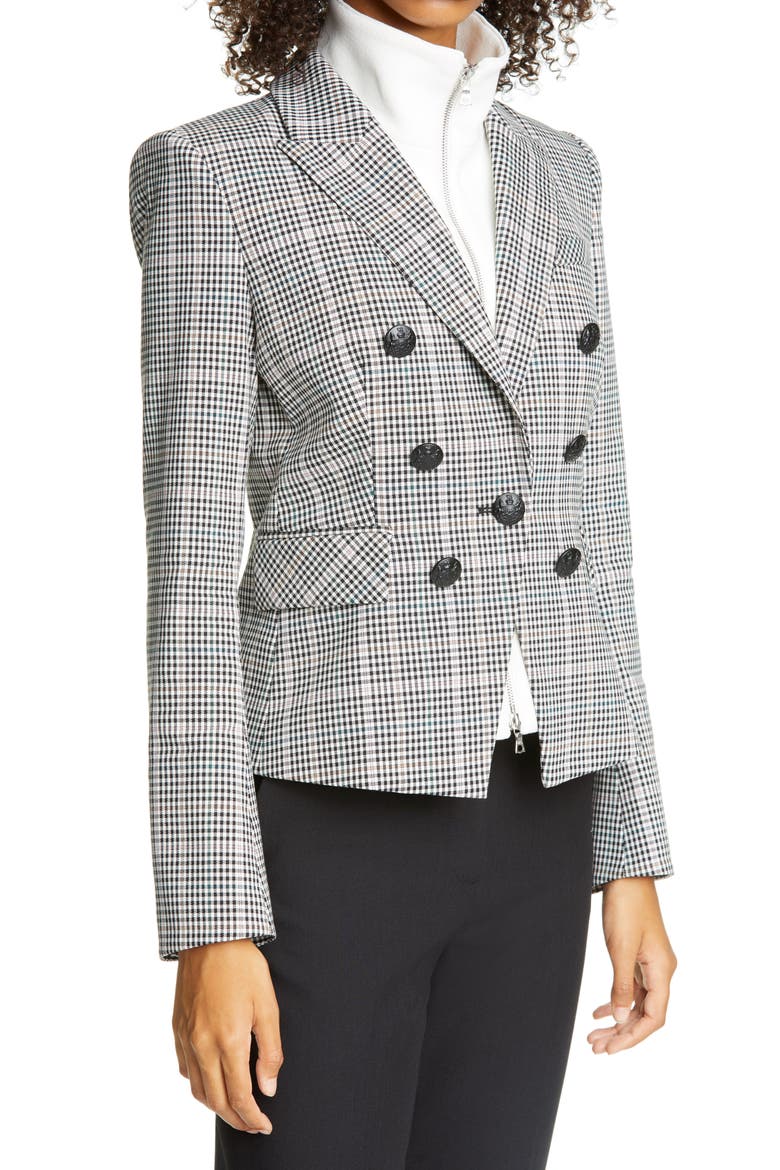 Diego Check Cotton Blend Dickey Jacket, Alternate, color, MULTI