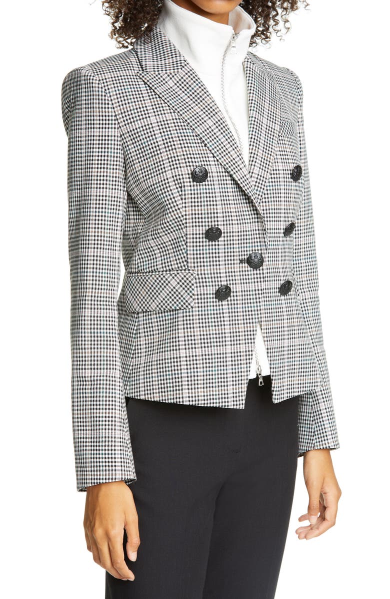Veronica Beard Diego Check Cotton Blend Dickey Jacket, Alternate, color,