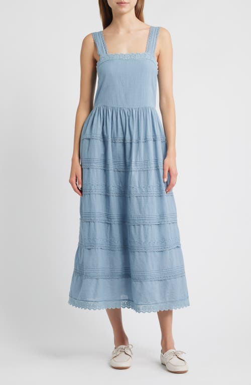 The Great . Reverie Embroidered Tiered Cotton Sundress