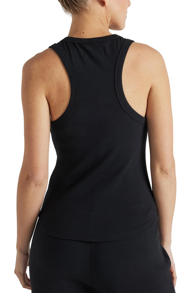 Losano Serene Rib Tank, Alternate, color, Black