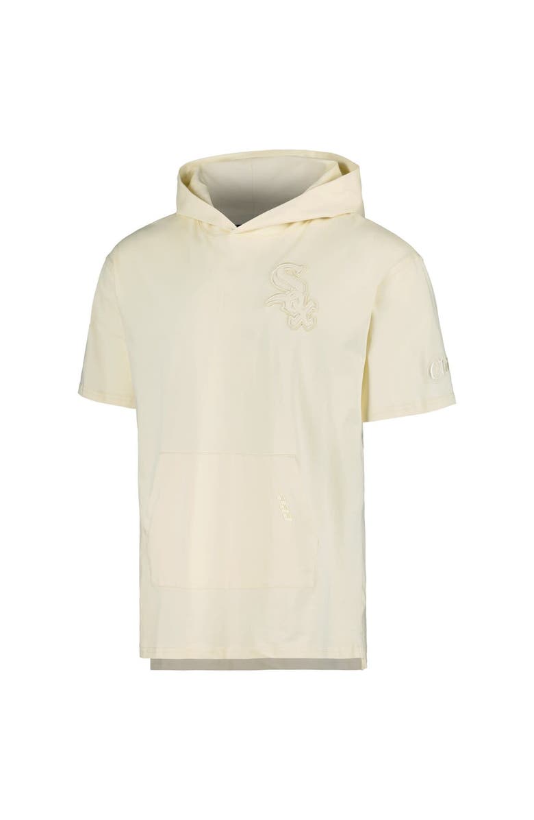 PRO STANDARD Men's Pro Standard Cream Chicago White Sox Neutral Short Sleeve Hoodie T-Shirt, Alternate, color, Cream