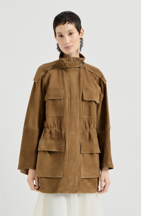 Couture suede safari jacket
