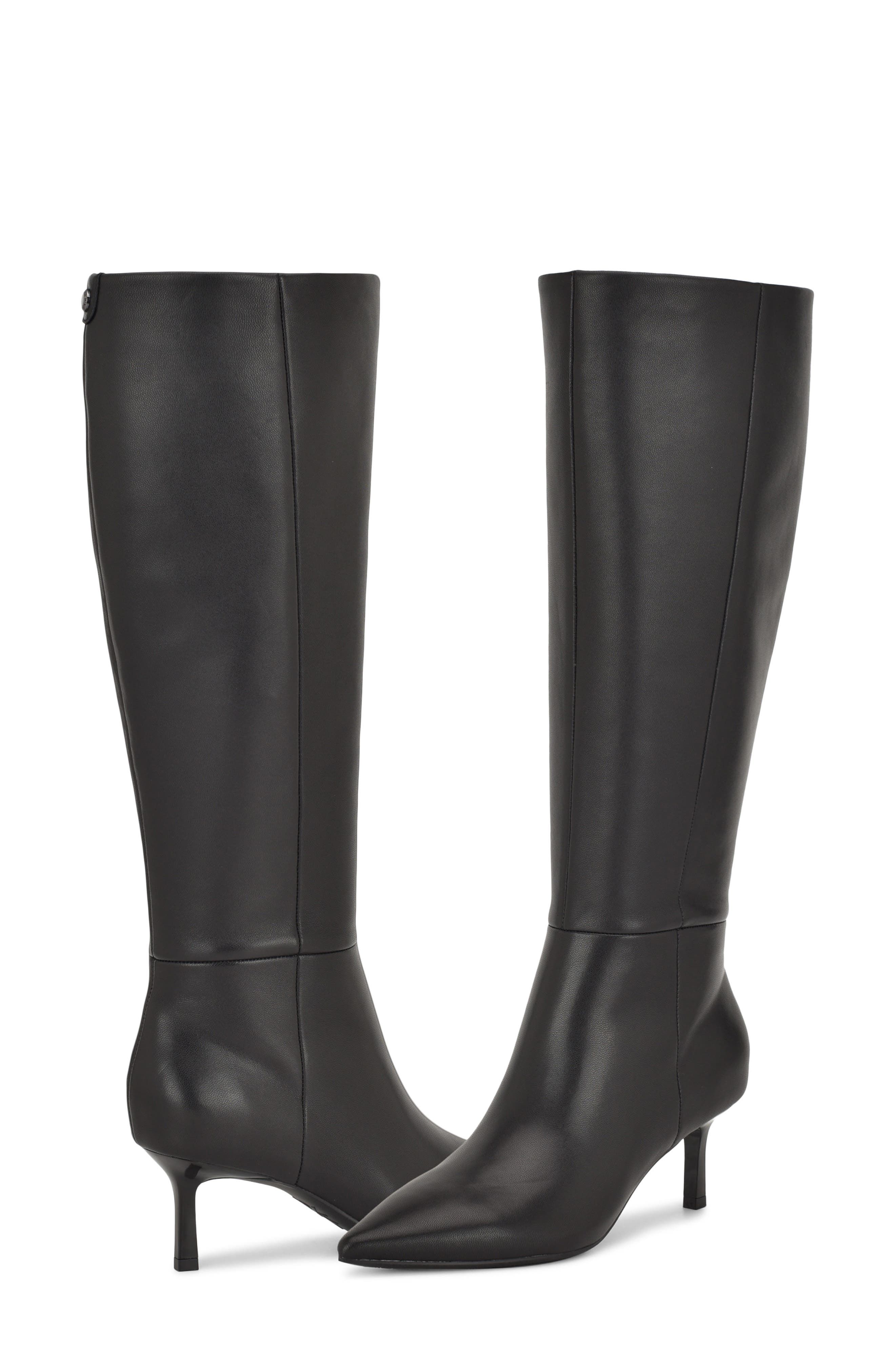 Nine West Kimdee 9x9 Pointed Toe Knee High Boot, Alternate, color, Black 001