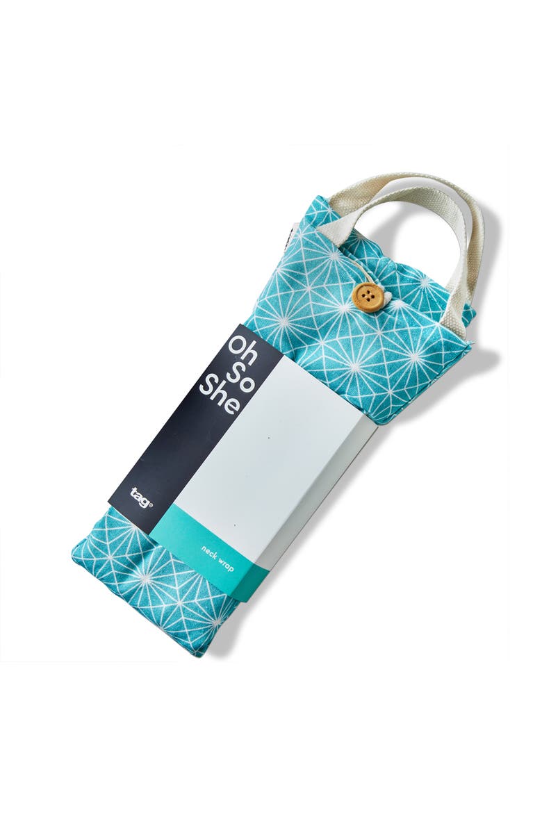 tag Starburst Warming Neck Wrap Aqua Cotton Everyday, Main, color, Aqua