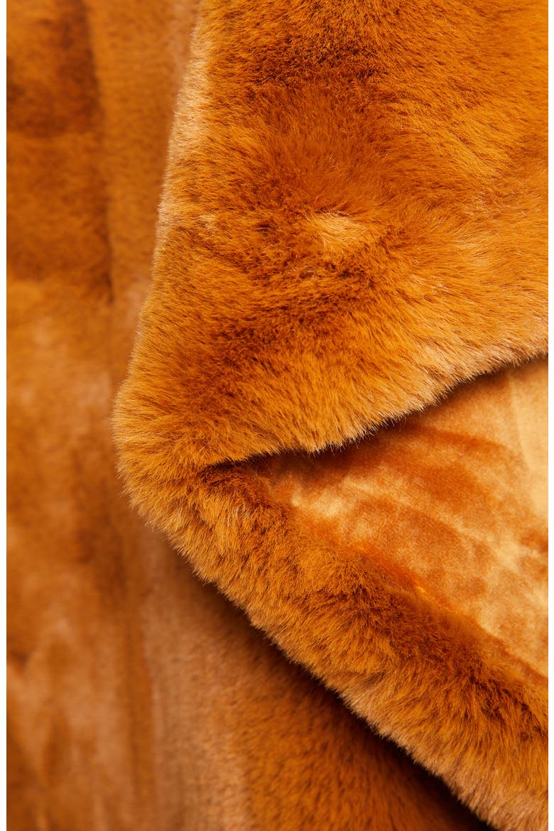 Faux Fur Throw Blanket, Alternate, color, MARIGOLD