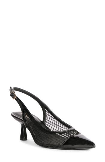 Saint G Katy Slingback Pointed Cap Toe Pump