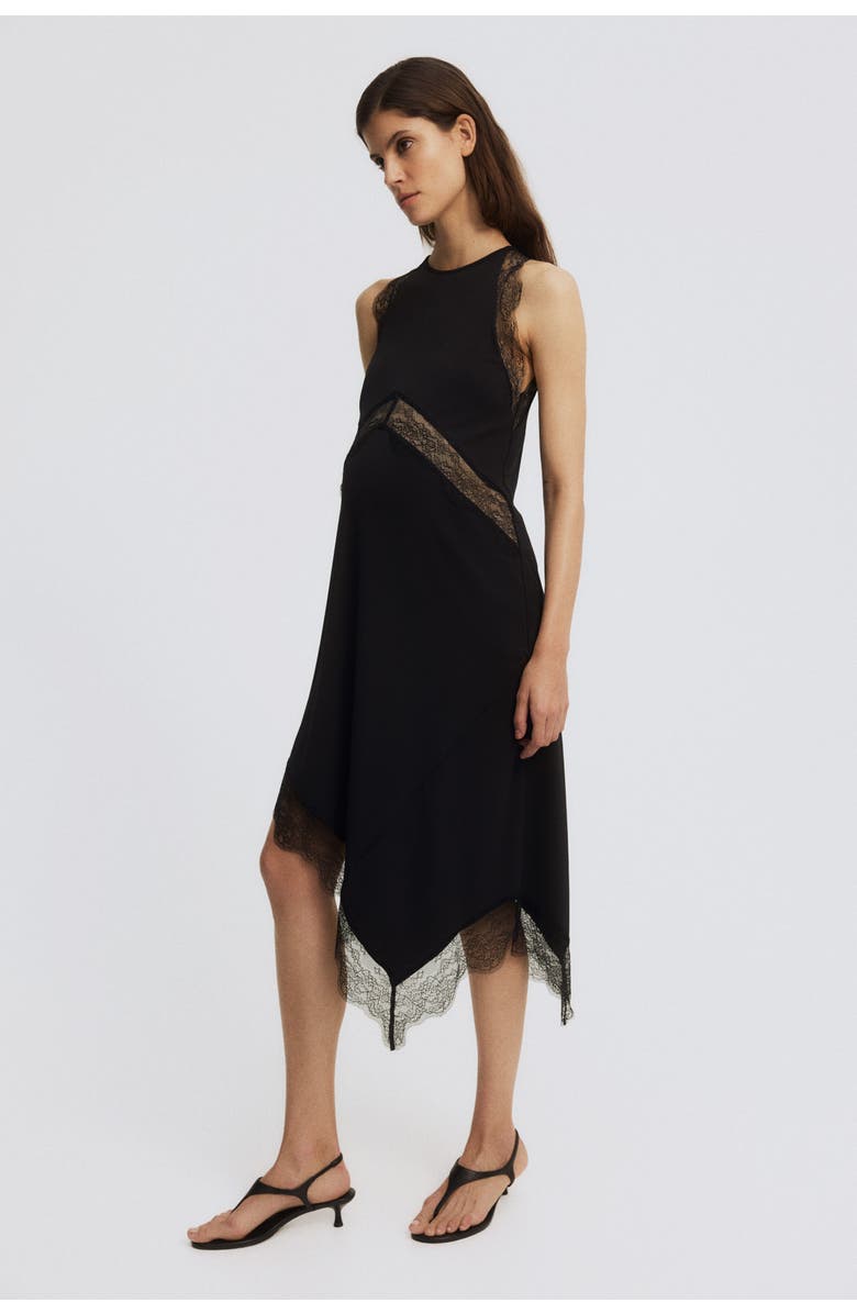 H&M Mama Lace-trimmed Dress, Alternate, color, Black
