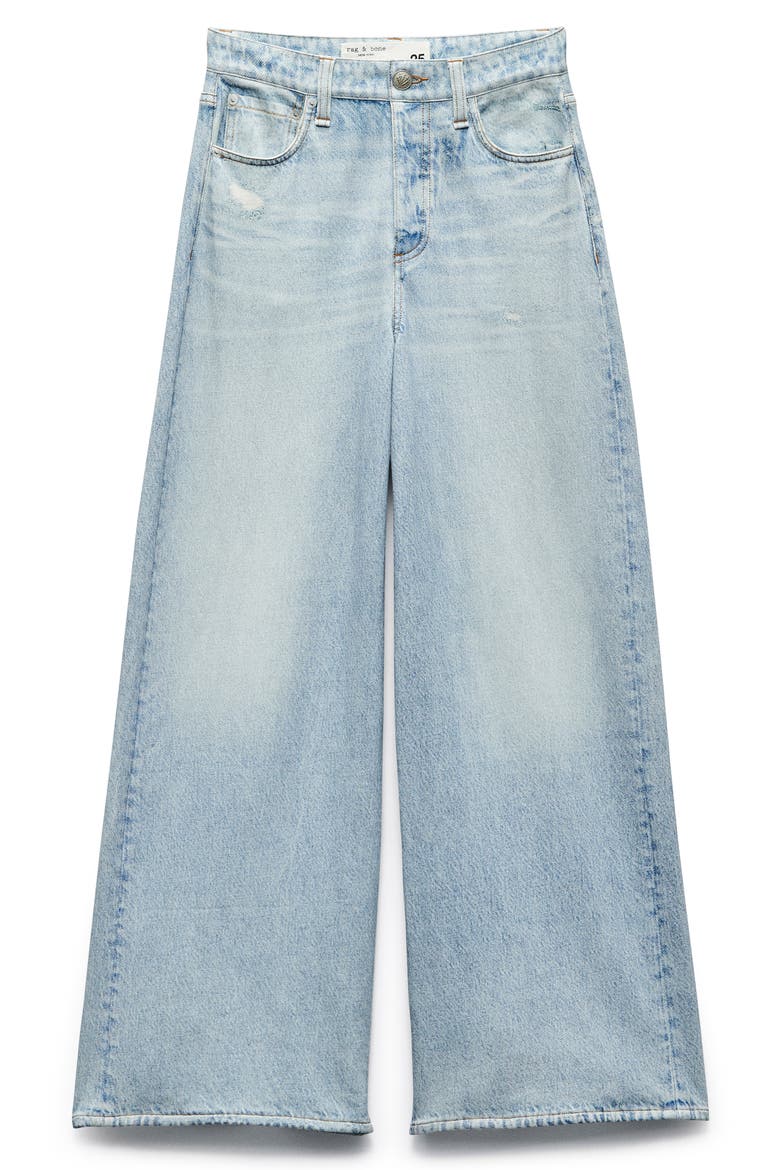 rb Miramar Sofie High Waist Ankle Wide Leg Terry Sweatpant Jeans, Alternate, color, MEADOWBLUE