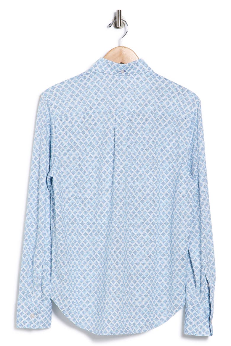 San Lucio Geometric Getaway Button-Up Shirt, Alternate, color, VACATION BLUE