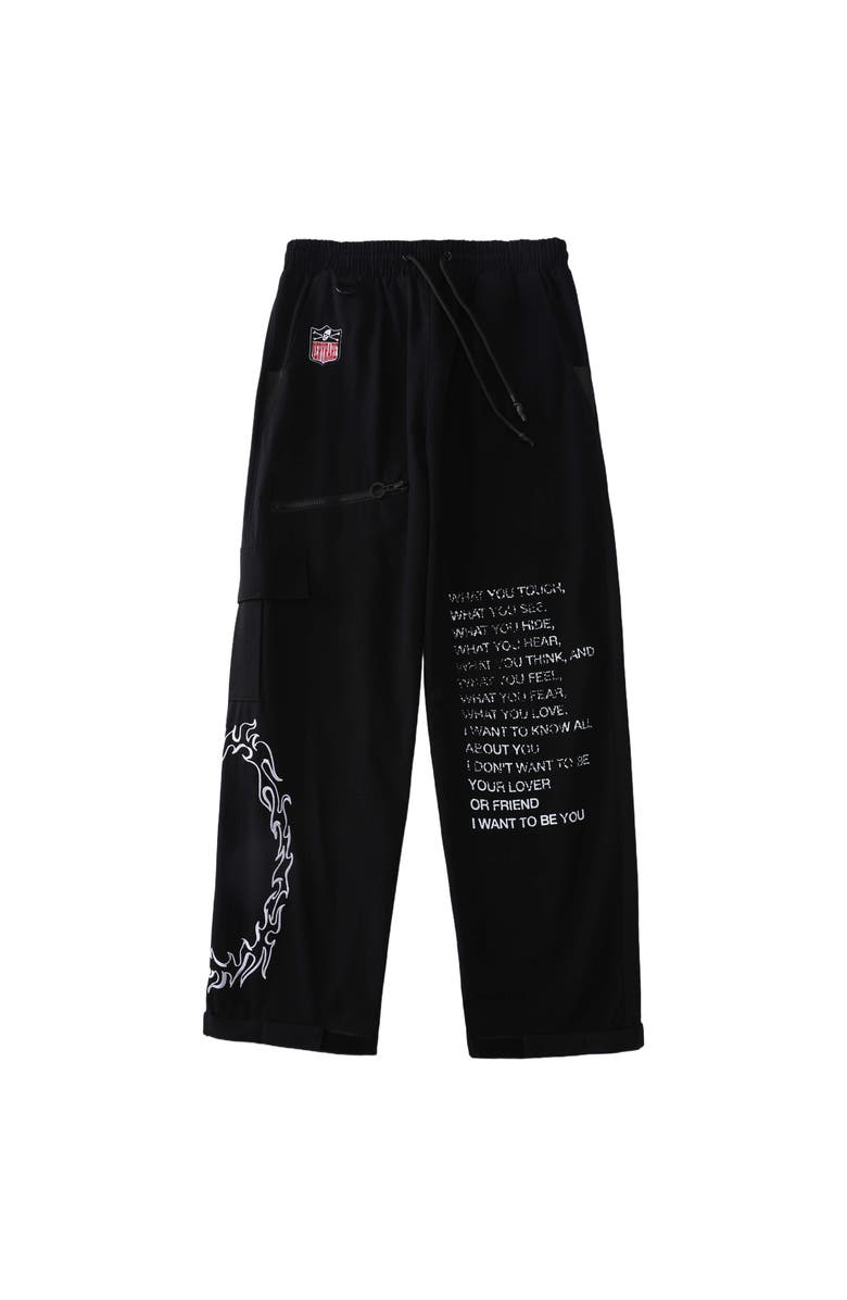VERYRARE Ripstop Quote Pants, Main, color, Black