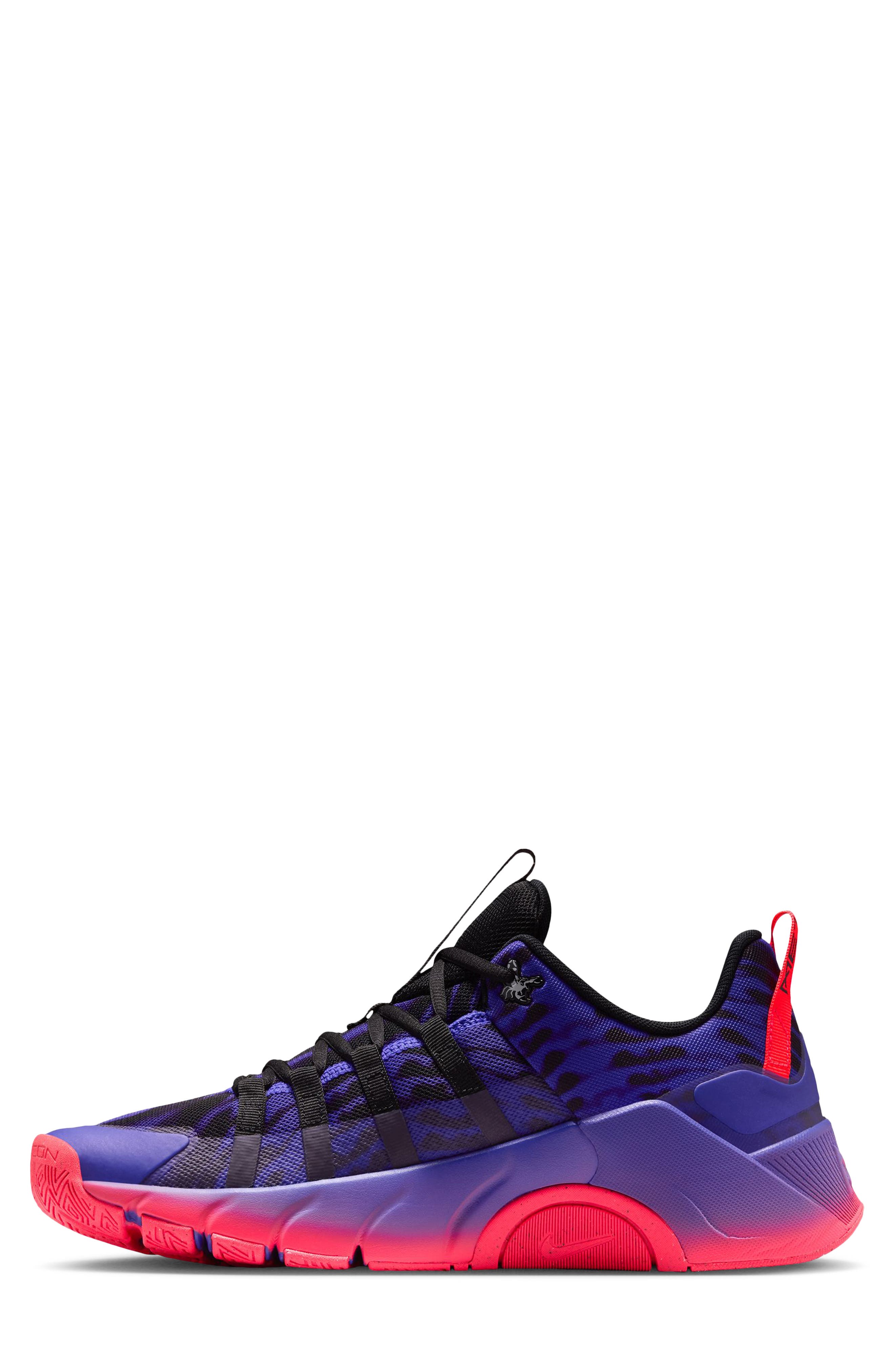 Free Metcon 7 AMP Training Shoe, Alternate, color, BLACK/ HYPER PUNCH/ INDIGO
