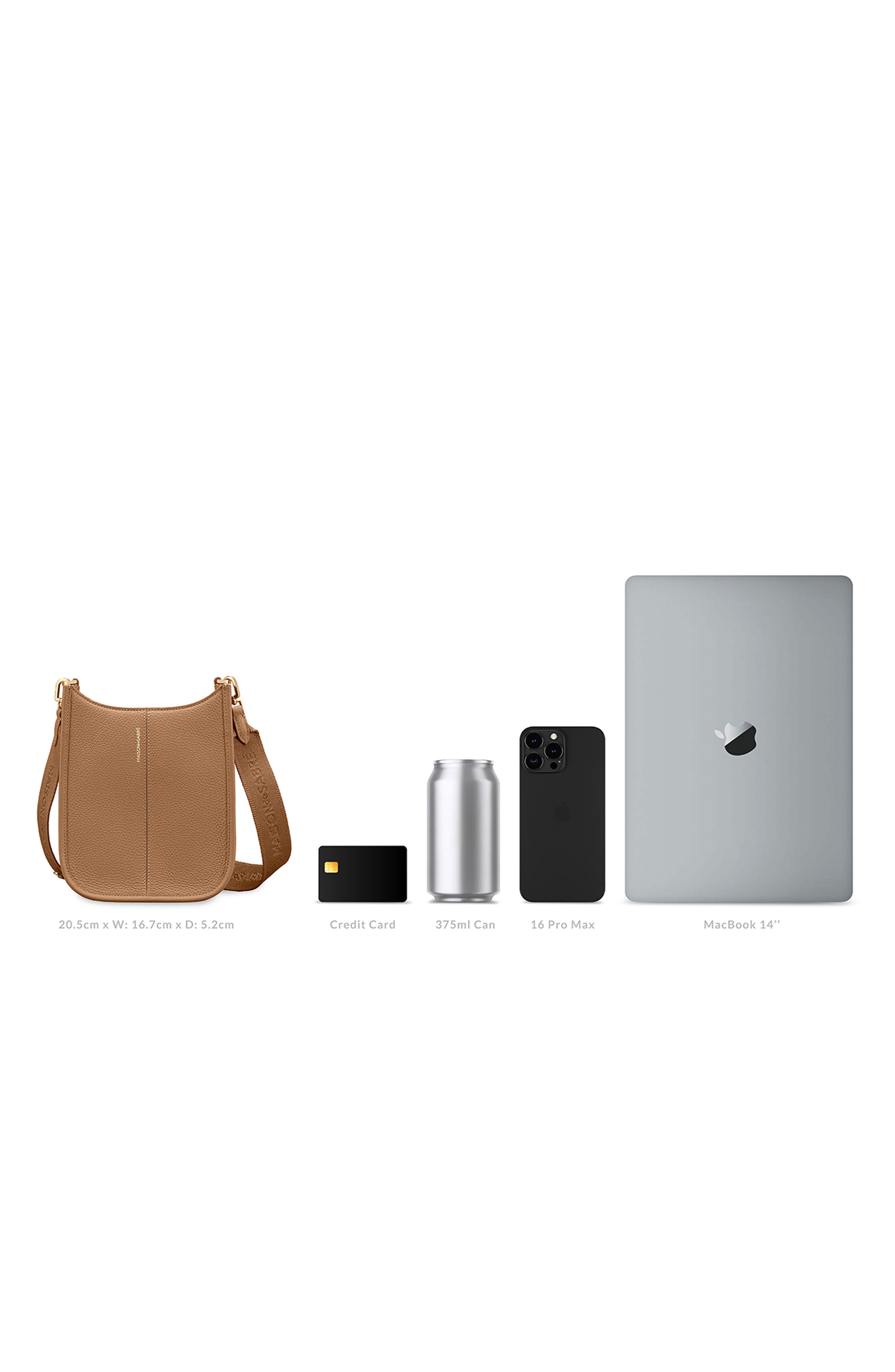 Leather Mini Saddle Bag, Alternate, color, Sandstone Brown
