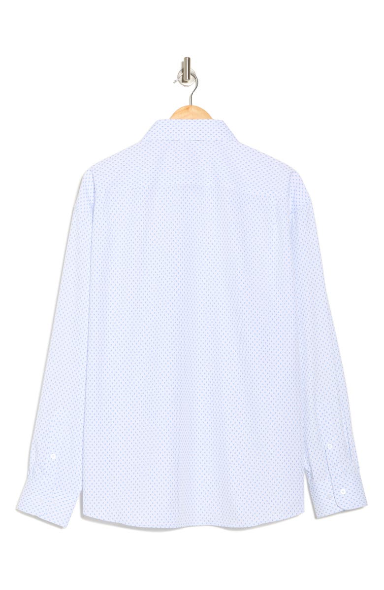 Nautica Regular Fit Dress Shirt, Alternate, color, White/ Blue