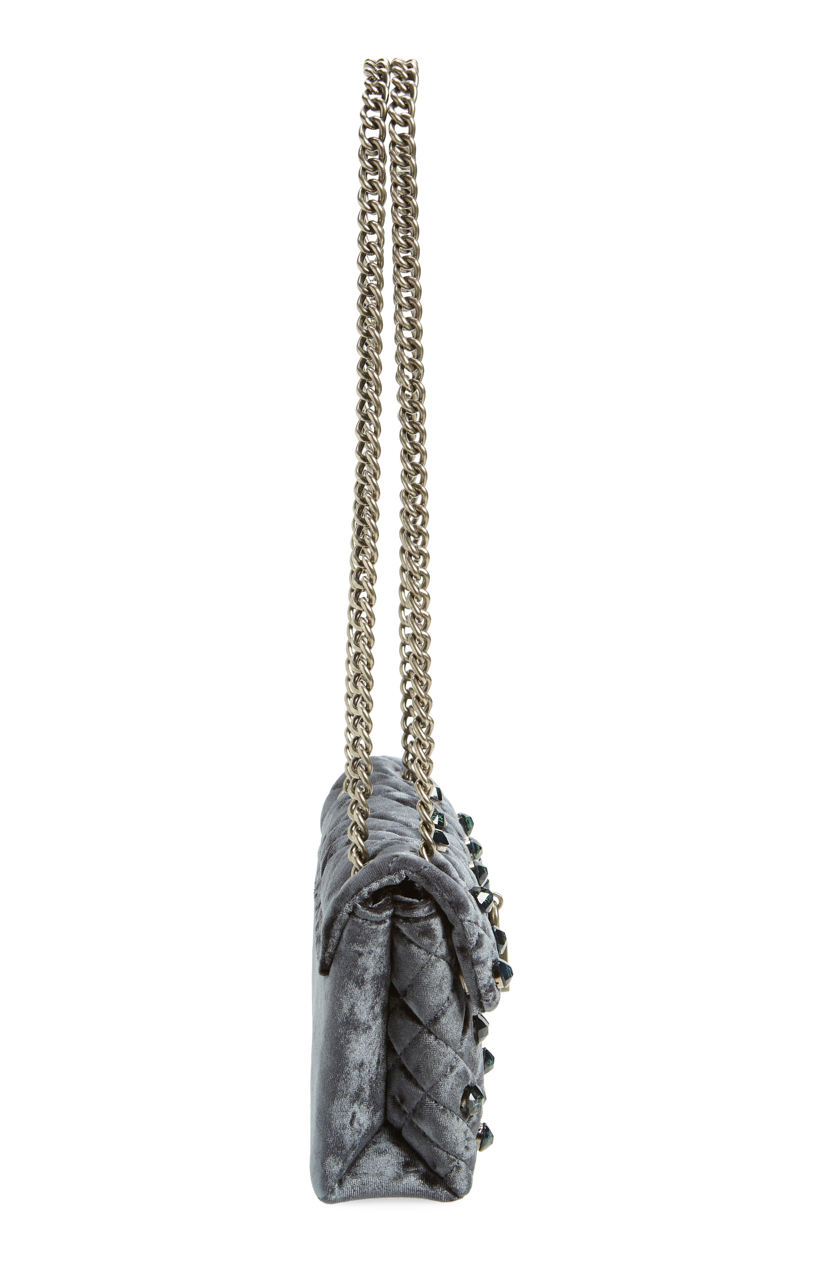 Kurt Geiger London Mini Brixton Velvet Shoulder Bag, Alternate, color, 