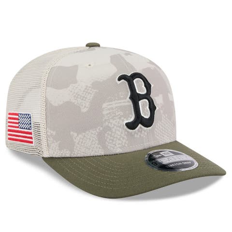 Men's New Era Light Beige/Olive Boston Red Sox 2025 Armed Forces Day 9SEVENTY Stretch-Snap Hat