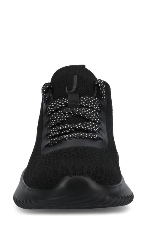 Journee Collection Brena Knit Sneaker In Black
