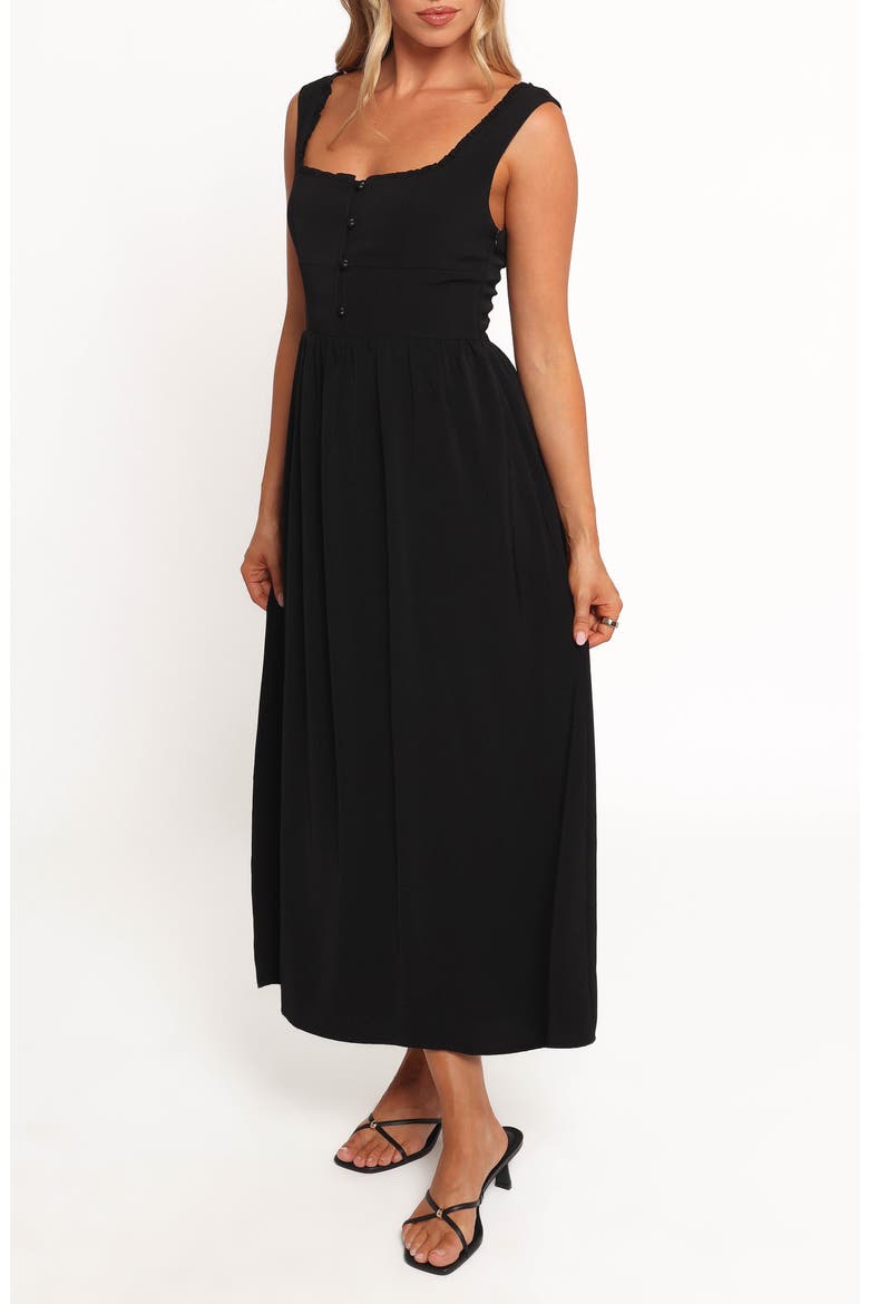 Melrose Sleeveless Midi Dress, Alternate, color, BLACK