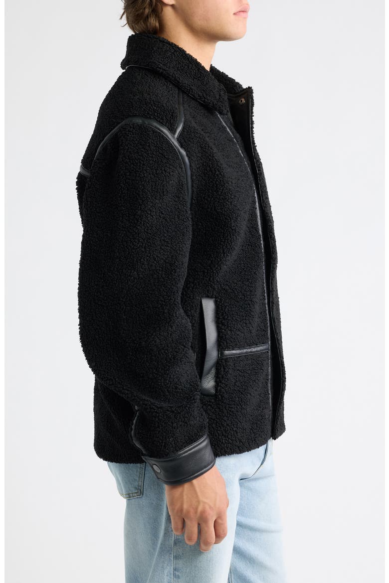 Quinley Faux Shearling Jacket, Alternate, color, BLACK