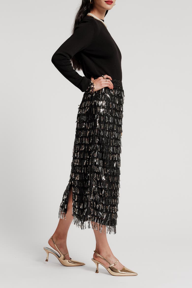 Shimmy Skirt, Alternate, color, Black