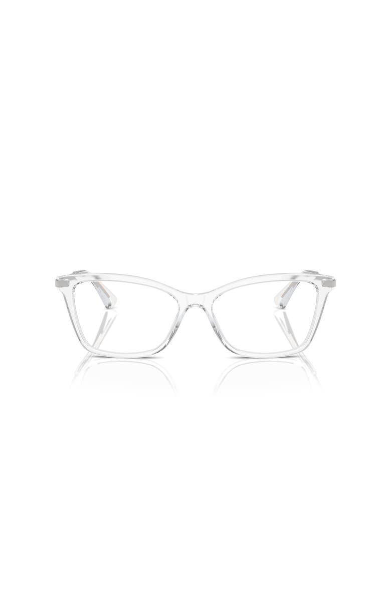 Dolce&Gabbana 54mm Rectangle optical glasses, Alternate, color, Transparent
