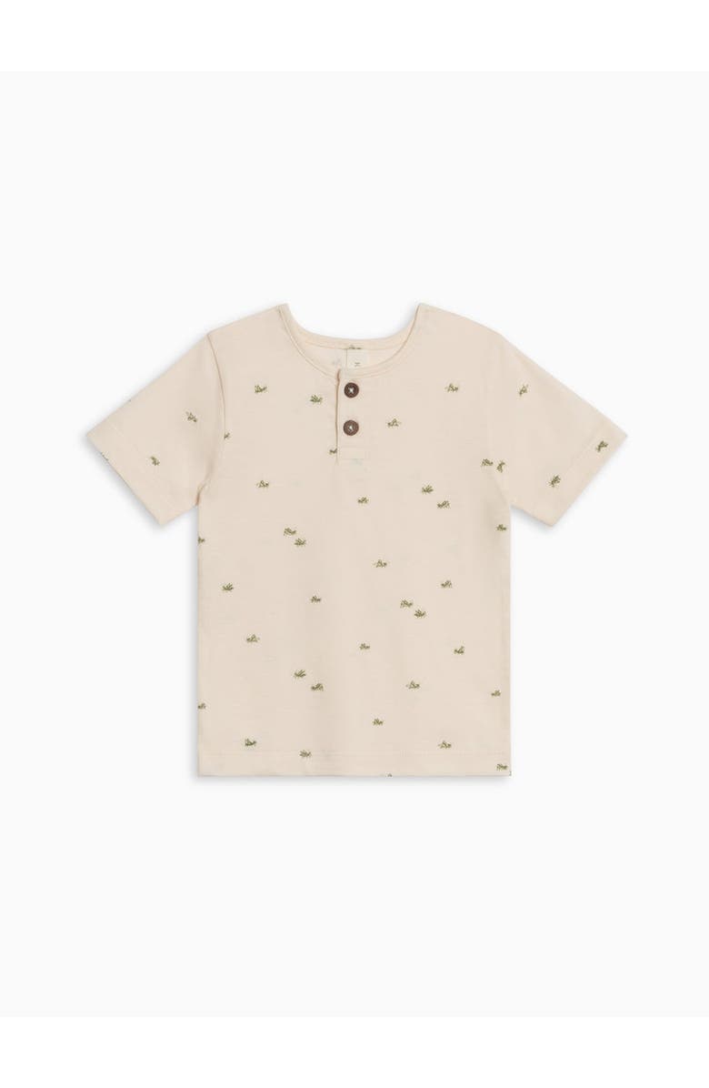 KENDI by Colored Organics Organic Reef Henley, Alternate, color, Grasshopper / Fern + Mint