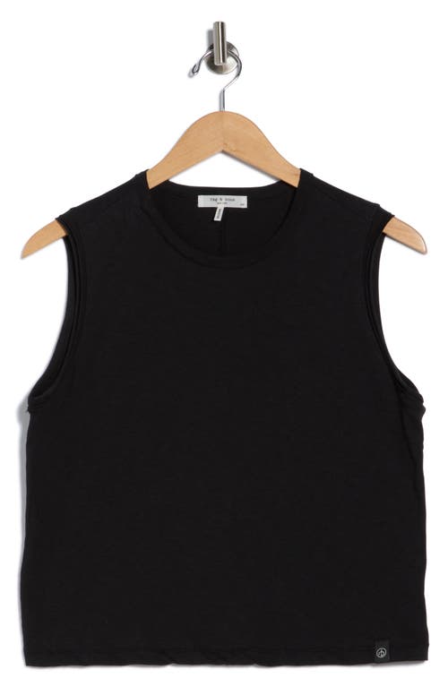 Rag & Bone Slub Muscle Tank In Black