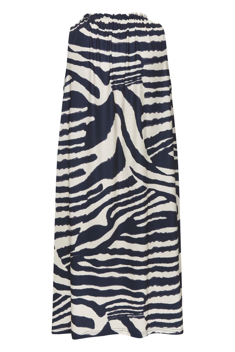 High Neck Swing Dress, Alternate, color, Ivory Navy