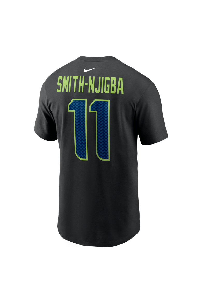 Men's Nike Jaxon Smith-Njigba Black Seattle Seahawks Carbon Name & Number T-Shirt, Alternate, color, Black