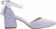 Forever & Always Shoes Miranda Low Block Heels with Pearls