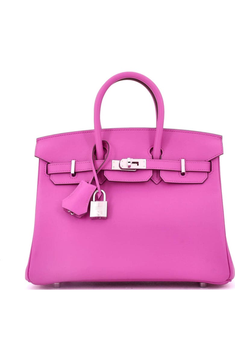 Pre-Owned Hermes Birkin Handbag Pink Swift with Palladium Hardware 25, Main, color, Magnolia