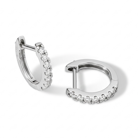 Small Multi Cubic Zirconia Huggie Earrings